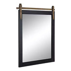 24"x31" Skylan Decorative Wall Mirror Black - Kate & Laurel All Things Decor: Modern Farmhouse Style, Rectangle Shape, Wall-Mounted