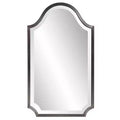 Howard Elliott 27"x16" Stainless Steel Framed Shield Mirror Brushed Dark Silver: Modern Style, No Assembly Required