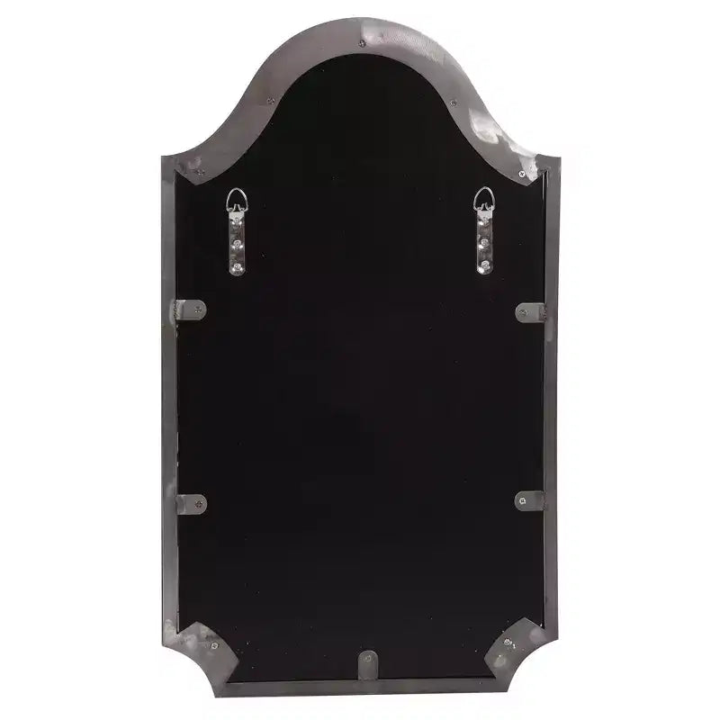 Howard Elliott 27"x16" Specchio a Scudo con Cornice in Acciaio Inox, Argento Scuro Spazzolato: Stile Moderno, Nessun Montaggio Richiesto