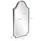 Howard Elliott 27"x16" Specchio a Scudo con Cornice in Acciaio Inox, Argento Scuro Spazzolato: Stile Moderno, Nessun Montaggio Richiesto