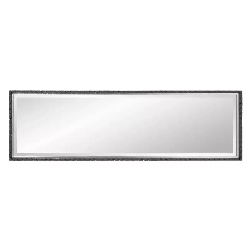 Specchio da parete Howard Elliott Cantera 48"x14": Stile moderno, cornice in ferro, montaggio a parete