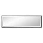Specchio da parete Howard Elliott Cantera 48"x14": Stile moderno, cornice in ferro, montaggio a parete
