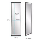 Specchio da parete Howard Elliott Cantera 48"x14": Stile moderno, cornice in ferro, montaggio a parete