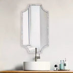Specchio da parete rettangolare Howard Elliott 36"x20" con cornice in marmo bianco
