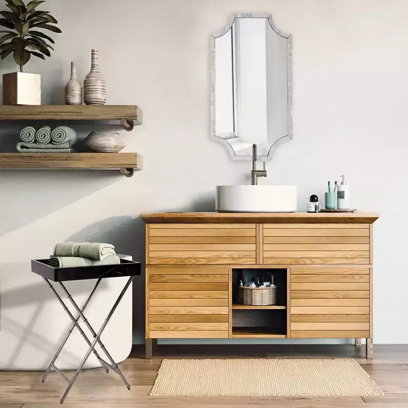 Specchio da parete rettangolare Howard Elliott 36"x20" con cornice in marmo bianco