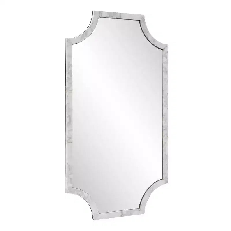 Specchio da parete rettangolare Howard Elliott 36"x20" con cornice in marmo bianco