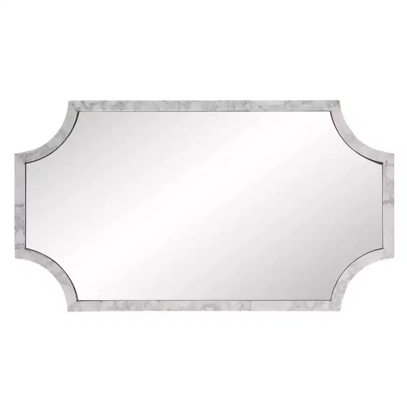 Specchio da parete rettangolare Howard Elliott 36"x20" con cornice in marmo bianco