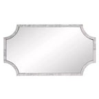 Specchio da parete rettangolare Howard Elliott 36"x20" con cornice in marmo bianco