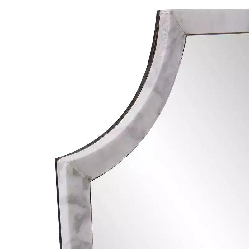 Specchio da parete rettangolare Howard Elliott 36"x20" con cornice in marmo bianco