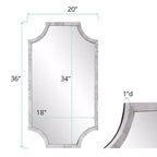 Specchio da parete rettangolare Howard Elliott 36"x20" con cornice in marmo bianco