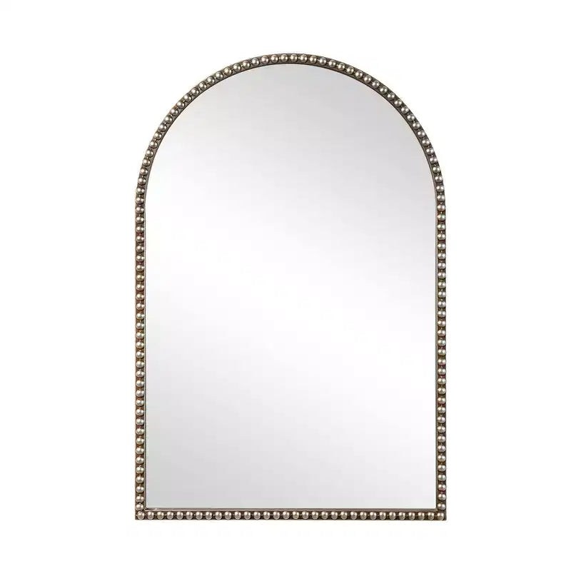 Specchio da parete Holli Furniture con perline in metallo, marrone