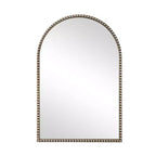 Specchio da parete Holli Furniture con perline in metallo, marrone