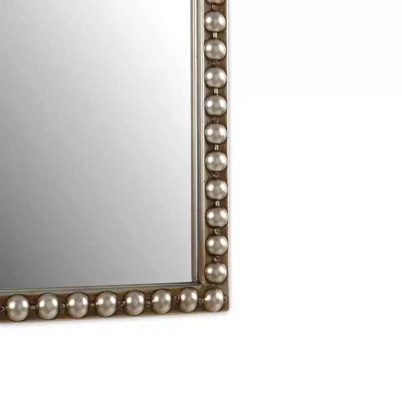 Specchio da parete Holli Furniture con perline in metallo, marrone