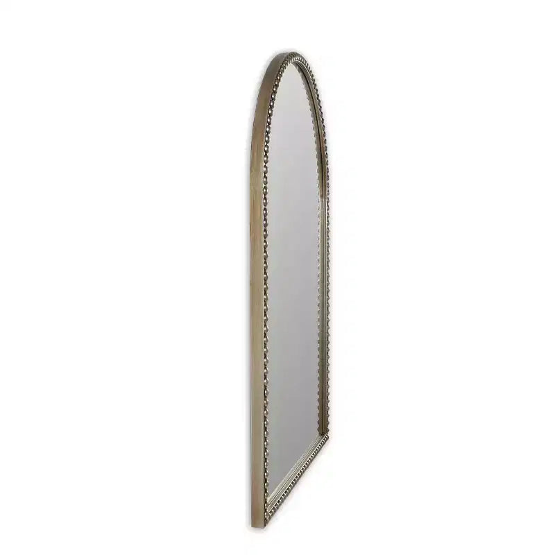 Specchio da parete Holli Furniture con perline in metallo, marrone