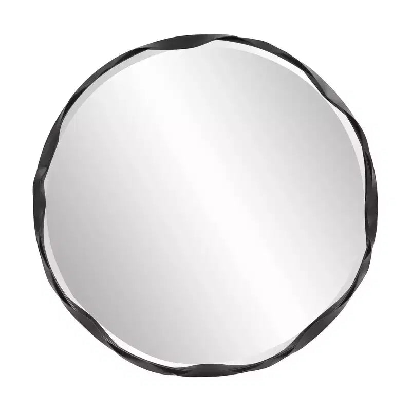 Howard Elliott 40"x40" Millennium Silver Square Wall Mirror: Modern Style, Wood Frame, Wall Mounted
