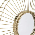Brewster (Set di 3) Specchi da Parete Ariston Gold: Design Moderno a Raggi di Sole, Cornice in Metallo, Nessun Montaggio Richiesto