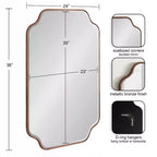 Kate & Laurel All Things Decor Specchio da parete con cornice Plumley 24"x36" Bronzo