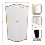 Specchio decorativo con cornice Kate & Laurel All Things Decor, 56x91 cm, affusolato Sedelle, color oro