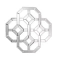 Howard Elliott 20"x20" Wall Mirror with Intersecting Mirrored Lines Design: Modern Novelty Shape, No Assembly Required