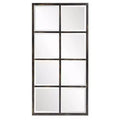 Howard Elliott 24"x48" Metal Framed Atrium Wall Mirror Oil Rubbed Bronze: Beveled Glass, Modern Decor