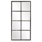 Howard Elliott 24"x48" Metal Framed Atrium Wall Mirror Oil Rubbed Bronze: Beveled Glass, Modern Decor