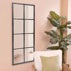 Howard Elliott 24"x48" Specchio da parete Atrium con cornice in metallo, bronzo oliato: vetro smussato, arredamento moderno