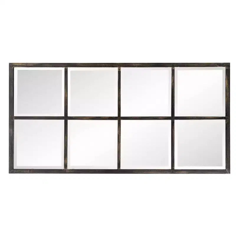 Howard Elliott 24"x48" Specchio da parete Atrium con cornice in metallo, bronzo oliato: vetro smussato, arredamento moderno