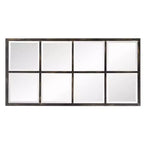 Howard Elliott 24"x48" Specchio da parete Atrium con cornice in metallo, bronzo oliato: vetro smussato, arredamento moderno