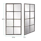 Howard Elliott 24"x48" Specchio da parete Atrium con cornice in metallo, bronzo oliato: vetro smussato, arredamento moderno