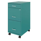 Space Solutions Classificatore verticale mobile a 3 cassetti larghezza Letter, profondo 18", colore ottanio