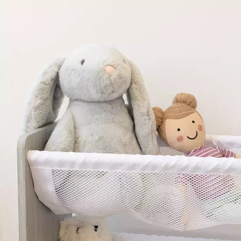 Organizzatore per animali di peluche per bambini Humble Crew Slate grigio: struttura in MDF, 3 ripiani, 4 ripiani a contenitore, 81,3 cm A x 106,7 cm L x 27,9 cm P