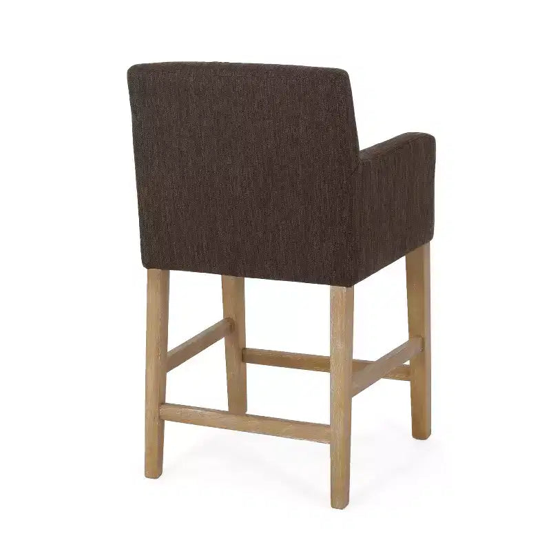 Sgabelli da bancone Christopher Knight Home Chaparral in tessuto contemporaneo con struttura in legno, altezza 66 cm (set da 2)
