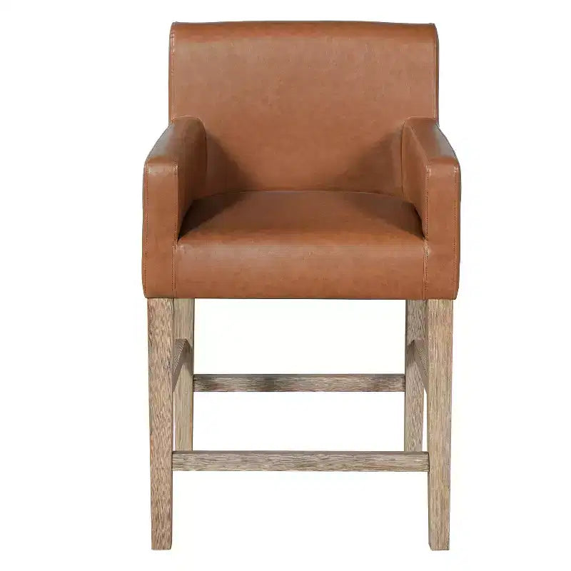 Sgabelli da bancone Christopher Knight Home Chaparral in tessuto contemporaneo con struttura in legno, altezza 66 cm (set da 2)