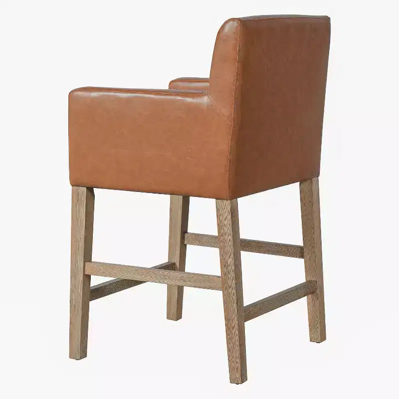 Sgabelli da bancone Christopher Knight Home Chaparral in tessuto contemporaneo con struttura in legno, altezza 66 cm (set da 2)