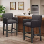Sgabelli da bancone Christopher Knight Home Chaparral in tessuto contemporaneo con struttura in legno, altezza 66 cm (set da 2)