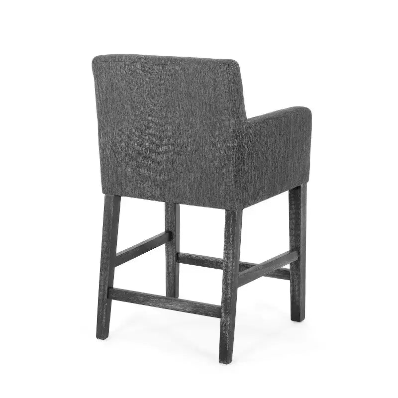 Sgabelli da bancone Christopher Knight Home Chaparral in tessuto contemporaneo con struttura in legno, altezza 66 cm (set da 2)