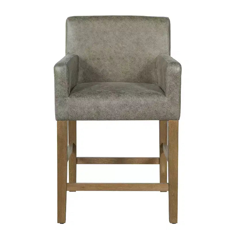 Sgabelli da bancone Christopher Knight Home Chaparral in tessuto contemporaneo con struttura in legno, altezza 66 cm (set da 2)