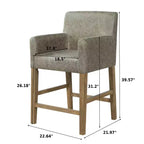 Sgabelli da bancone Christopher Knight Home Chaparral in tessuto contemporaneo con struttura in legno, altezza 66 cm (set da 2)