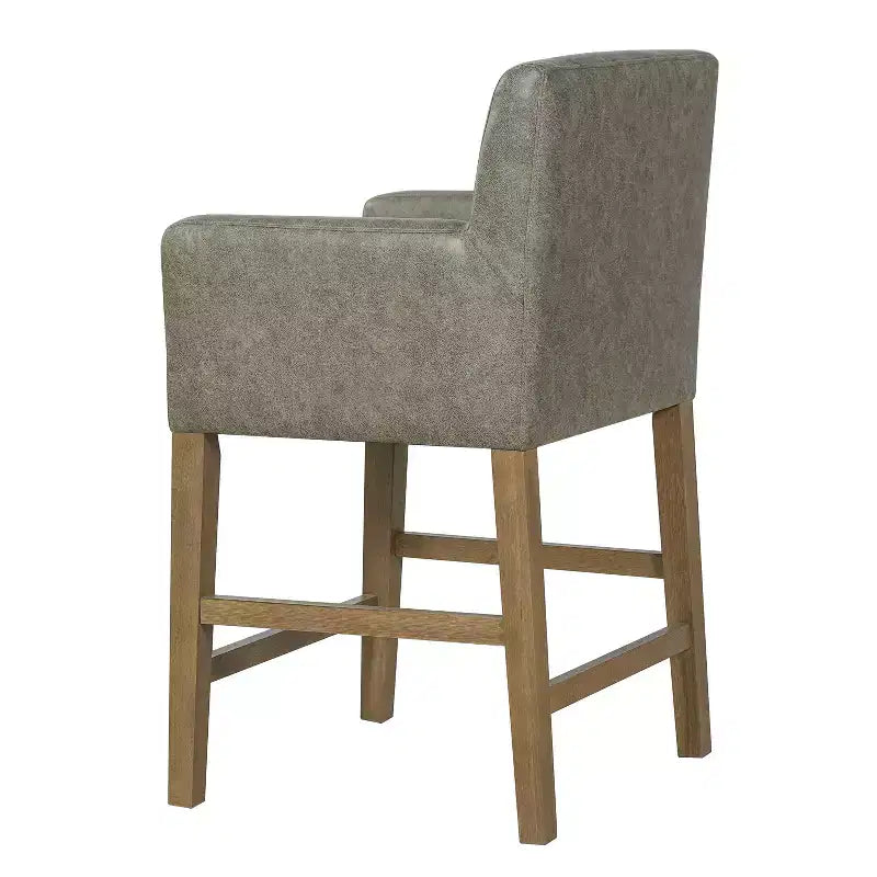 Sgabelli da bancone Christopher Knight Home Chaparral in tessuto contemporaneo con struttura in legno, altezza 66 cm (set da 2)