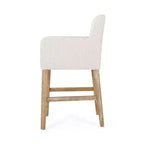 Sgabelli da bancone Christopher Knight Home Chaparral in tessuto contemporaneo con struttura in legno, altezza 66 cm (set da 2)