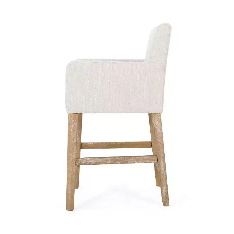 Sgabelli da bancone Christopher Knight Home Chaparral in tessuto contemporaneo con struttura in legno, altezza 66 cm (set da 2)
