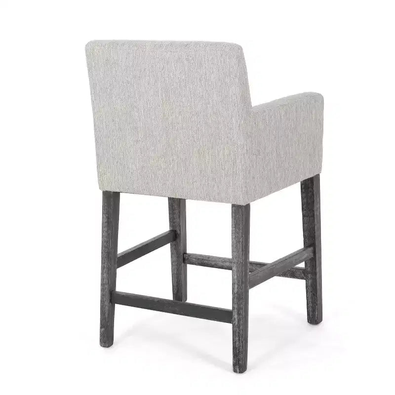 Sgabelli da bancone Christopher Knight Home Chaparral in tessuto contemporaneo con struttura in legno, altezza 66 cm (set da 2)