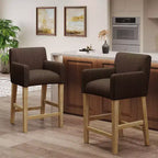 Sgabelli da bancone Christopher Knight Home Chaparral in tessuto contemporaneo con struttura in legno, altezza 66 cm (set da 2)
