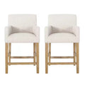 Christopher Knight Home Chaparral Contemporary Fabric Upholstered Wood 26 inch Counter Stools (Set of 2)
