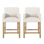 Christopher Knight Home Chaparral Contemporary Fabric Upholstered Wood 26 inch Counter Stools (Set of 2)