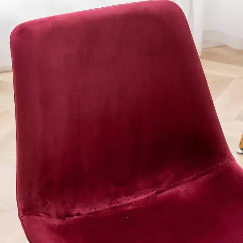 Sedia da pranzo moderna in velluto Aufurr di Roundhill Furniture, rossa, set da 2