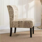 Poltrona moderna senza braccioli in tessuto Capa di Roundhill Furniture