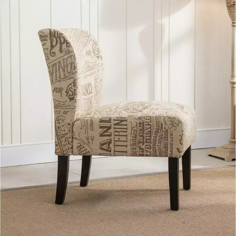 Poltrona moderna senza braccioli in tessuto Capa di Roundhill Furniture