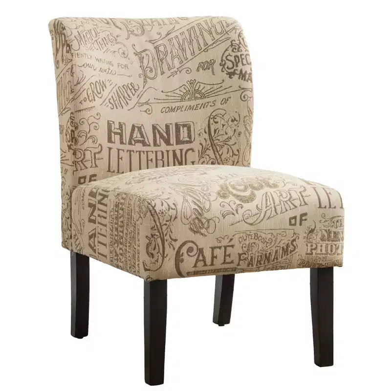 Poltrona moderna senza braccioli in tessuto Capa di Roundhill Furniture