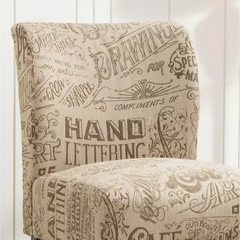 Poltrona moderna senza braccioli in tessuto Capa di Roundhill Furniture